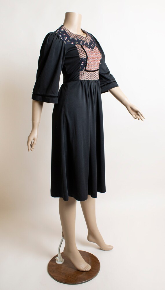 Vintage 1970s Young Edwardian Calico Dress - Prai… - image 3