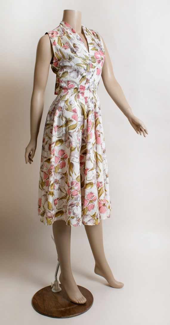 Vintage 1950s Floral Dress - Gigi Young Designs -… - image 2