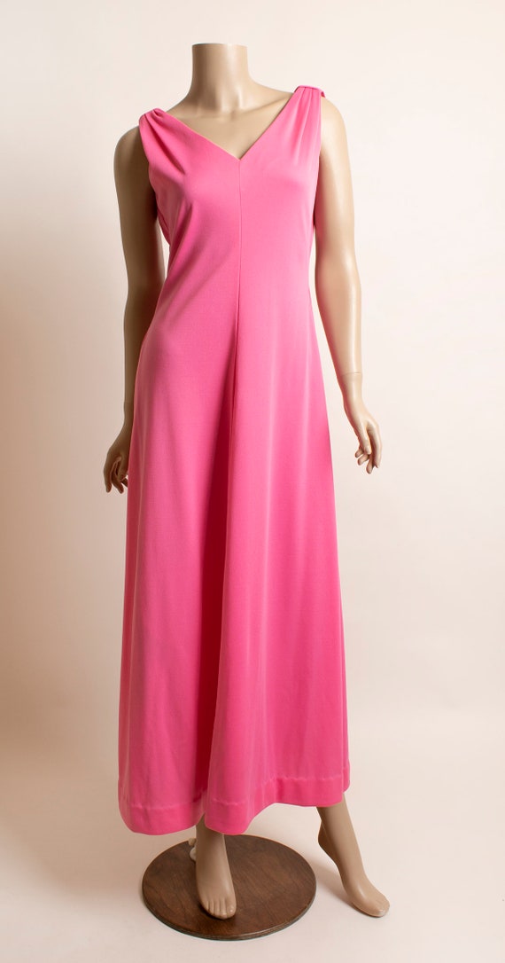 Vintage 1970s Barbie Pink Maxi Dress with Jacket … - image 2