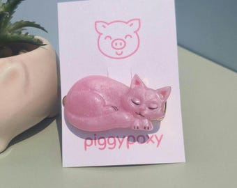 Sleepy Cat Hair Clip