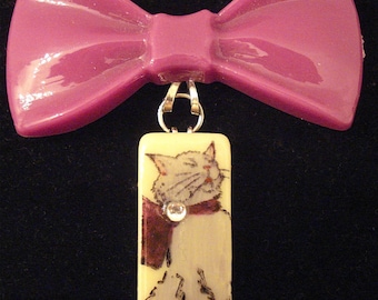 Prissy Kitty Bow Brooch