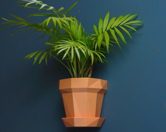 Elegant Hanging Planter Glitch Vintage-Style