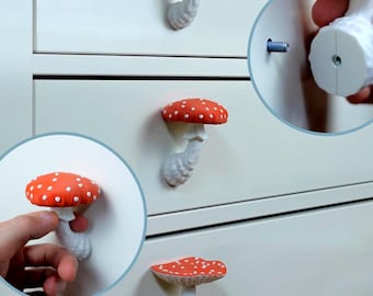 Mushroom Drawer Knobs: Whimsical Cottagecore Forest Decor