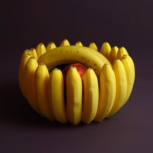 Realistic Banana Fruit Bowl 3D Printed Fun, Functional, and Customizable