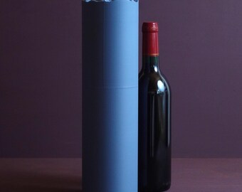 Mountain Peak Wine Bottle Gift Box: 3D Printed Glowing Details