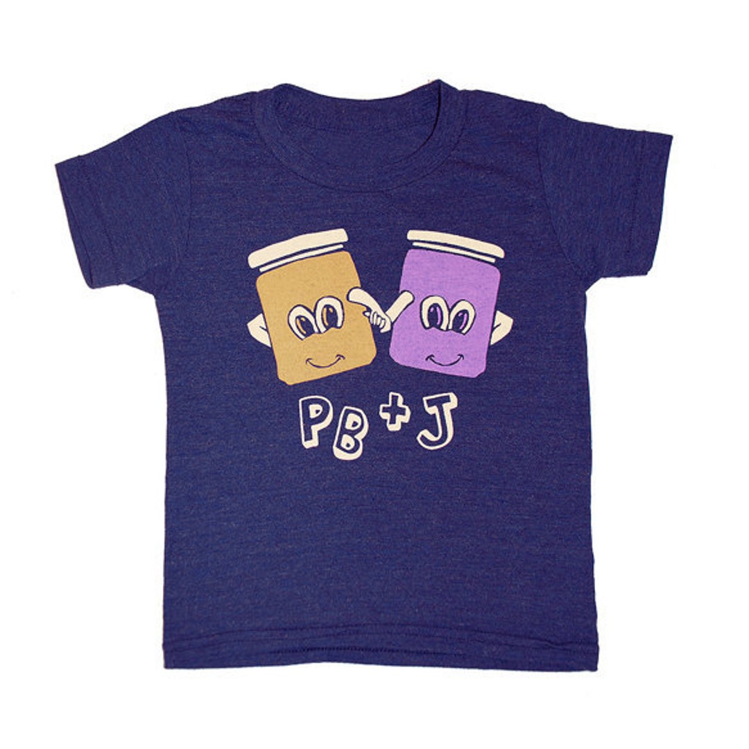 KIDS Peanut Butter & Jelly Time Tshirt Girl Boy Children Youth