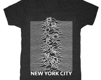 BK Vintage Concert Tshirt - Unisex Mens T-shirt Band Concert Music Tee Brooklyn New York Shirt Athletic BK Charcoal TriBlend Track T-shirt