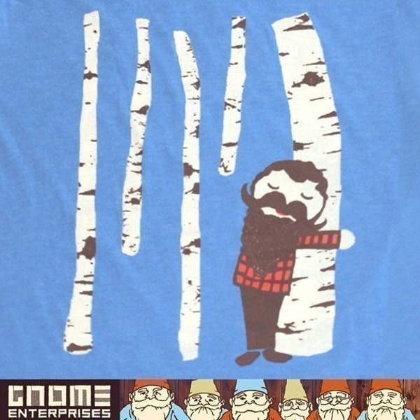 Tree Hugger Tee / GNOME ENTERPRISES / heather lake blue / UNISEX SM MD LG XL
