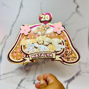 Mocha cake topper / Kitty custom topper
