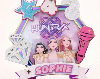 Kpop Hunters inspired cake topper - Korean idol topper