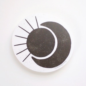 Sun Moon Vinyl Sticker | Nature Sticker | Moon Sticker | Sun Sticker | Vinyl Sticker | Water Bottle Sticker | Laptop Sticker Decal