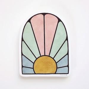 Sunray Arch Vinyl Sticker | Nature Sticker | Sun Sticker | Ocean Sticker | Vinyl Sticker | Water Bottle Sticker | Laptop Sticker Decal