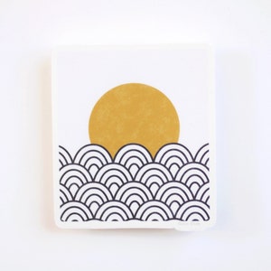 Sun + Waves Vinyl Sticker | Nature Sticker | Sun Sticker | Ocean Sticker | Vinyl Sticker | Water Bottle Sticker | Laptop Sticker Decal