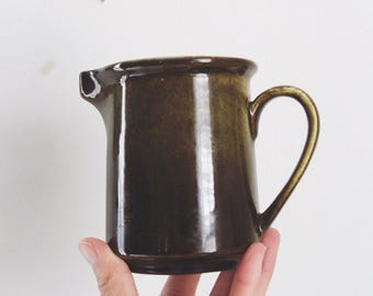 Lattiera vintage in gres - Mikasa Dimension F3000 - Verde oliva, Made in Japan