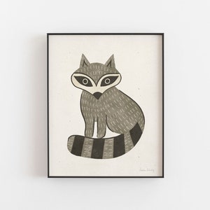 Raccoon Wall Art Print