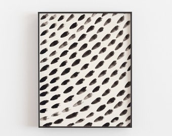 Ink Diagonal Dashes Wall Art Print