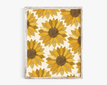 Sunflower Pattern Art Print