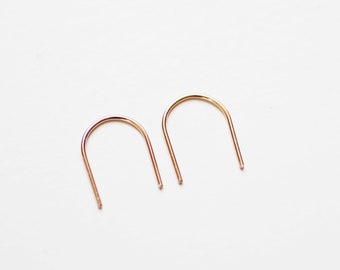 Mini Arc Minimalist Wire Earrings | Modern Earrings | Minimalist Earrings | Geometric Jewelry | Gold Fill Earrings | Sterling Silver