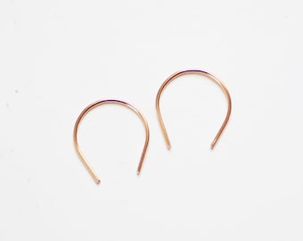 Mini Horseshoe Minimalist Wire Earrings | Modern Earrings | Minimalist Earrings | Geometric Jewelry | Gold Fill Earrings | Sterling Silver