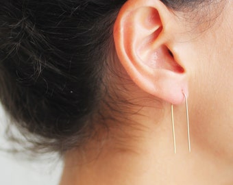 Arc Minimalist Wire Earrings | Modern Earrings | Minimalist Earrings | Geometric Jewelry | Gold Fill Earrings | Sterling Silver Earrings