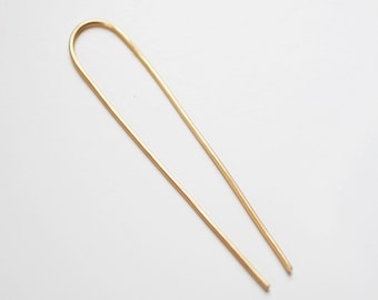 Arch Brass Hair Pin / Brass Hair Clip / Brass Hair Stick / Brass Hair Fork / Brass Hair Accessories / Minimalist Hair