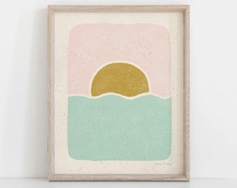 Pastel Sunrise Wall Art Print