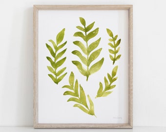 Watercolor Loose Branches Wall Art Print