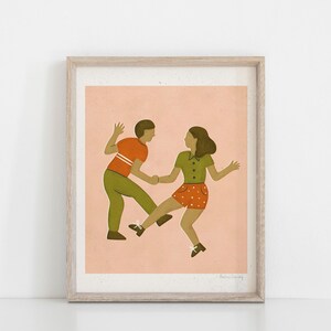 Vintage Dancers Wall Art Print