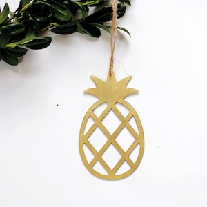 Pineapple Ornament | Metal Ornament | Brass Ornament | Steel Ornament | Tree Ornament | Christmas Stocking Stuffer | Pineapple Decor