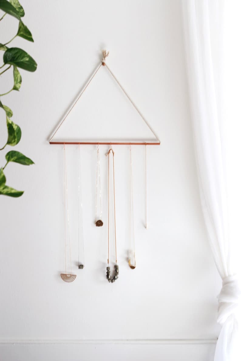Minimalist Copper Rope Jewelry Organizer Jewelry Storage Etsy