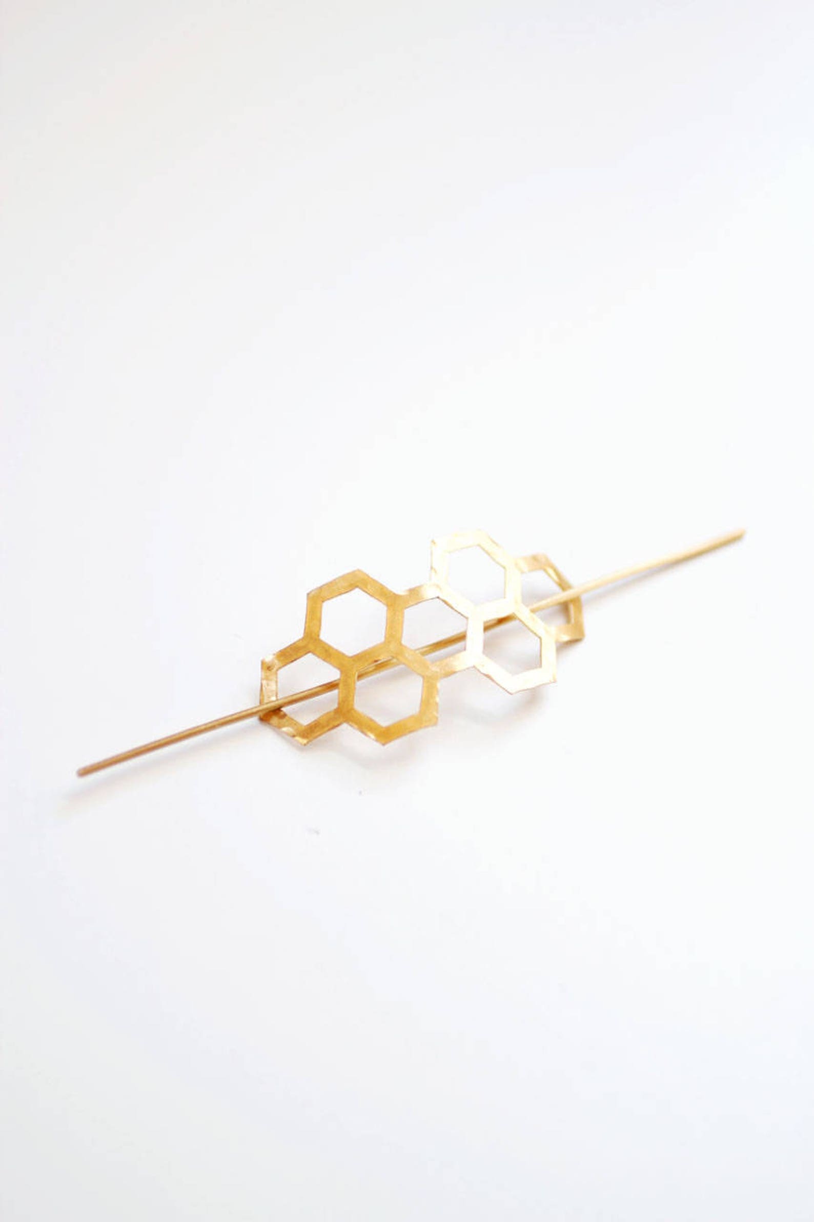 Hair Pin Brass Hair Clip Brass Hair Slide Hair Etsy