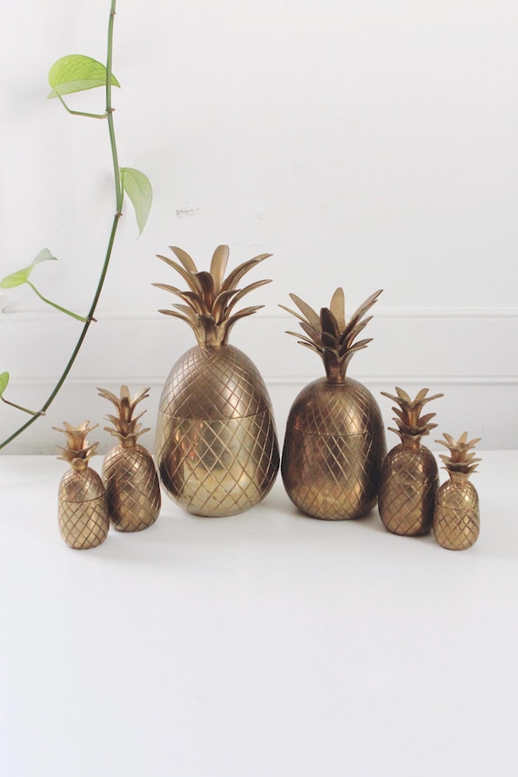 Vintage Messing Ananas Schmuckbehälter | Wird einzeln verkauft