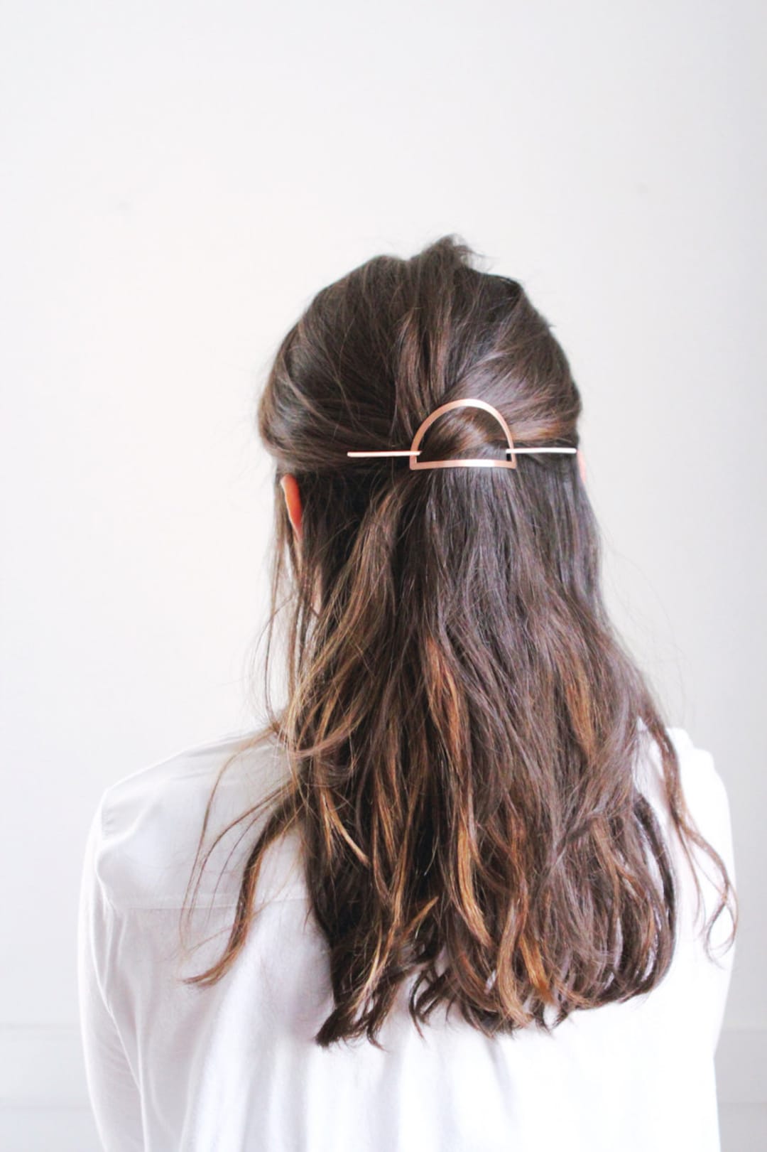 Gold Hair Clip With Hair Stick, Loop Hair Pin, Hair Slide Metal