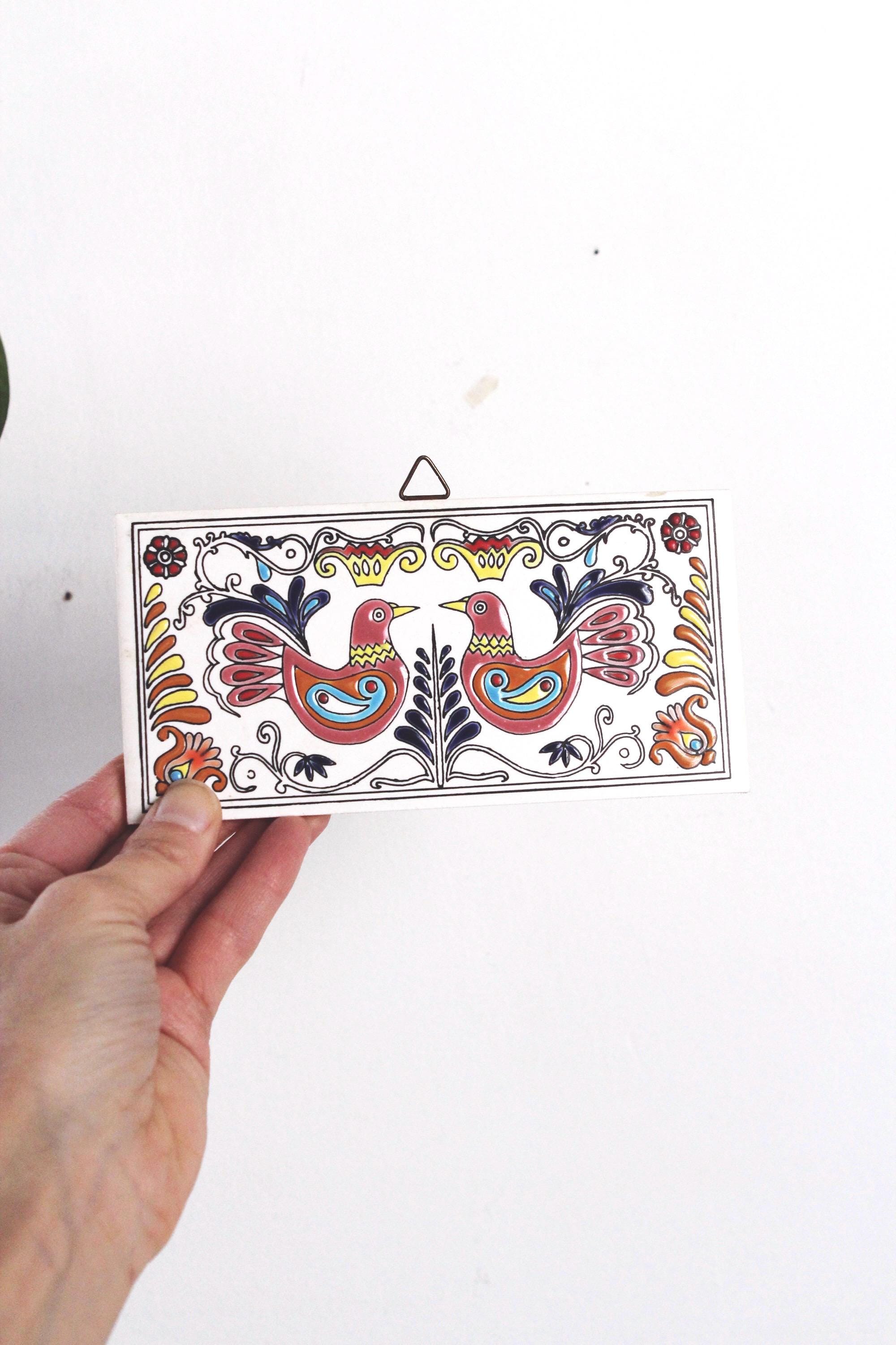 Vintage Niarchos Hellas Greek Mythology Handmade Ceramic Wall Tile