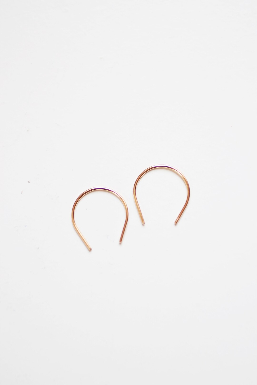 Mini Horseshoe Minimalist Wire Earrings Modern Earrings Minimalist