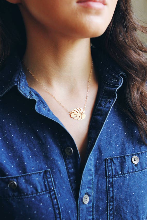 Small Monstera Leaf Necklace | Monstera Necklace | Leaf Necklace | Leaf  Jewelry | Monstera Jewelry | Palm Leaf Necklace | Monstera Gold - Etsy