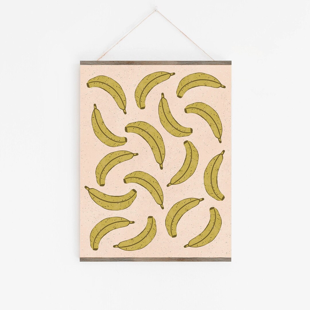 Bananas Wall Art Print Fruit Wall Art Fruit Art Fruit Etsy