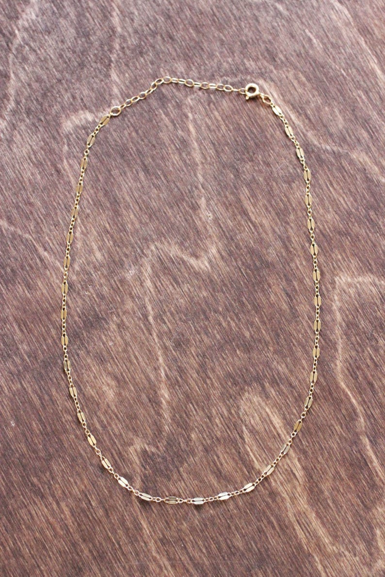 Dapped Chain Choker Necklace 14k Gold Filled Sterling Silver Layer Necklace Fine Gold Choker Layered Choker image 2