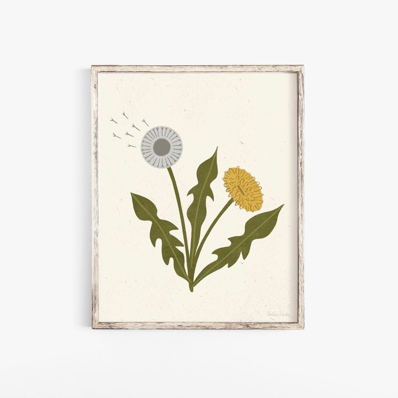 Dandelion Flower Wall Art Print