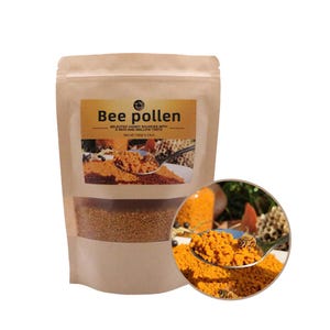 Organic Bee Pollen, Pure Natural Raw Bee Pollen Granules for Breast Growth 3.52oz/100g