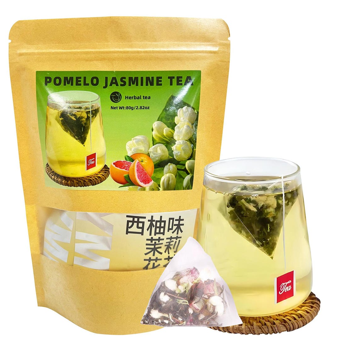 Pomelo Jasmine Tea Bags, 20 Teabags, Scented Jasmine Green Tea With ...