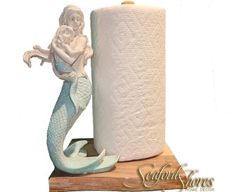 Mermaid Mother and Child Paper Towel Holder