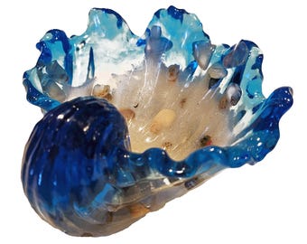 Handmade Handmade Resin Beach Decor: Shells, Starfish & Teal Accents