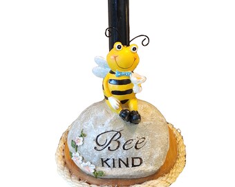 Bee (Bee Kind) on resin over wood base Paper Towel Holder, paper holder, kitchen towel, holder