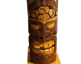 Paper Towel Holder, Tiki bar, decorative paper towel holder, wood base Kitchen/Bathroom Decor