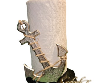 Handmade Metal Anchor Paper Towel Holder