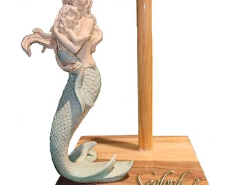 Mermaid Mother and Child Paper Towel Holder