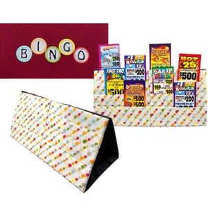 Portatarjetas de bingo con manos libres, capacidad para 16 fichas, fabricado por mí en EE. UU.