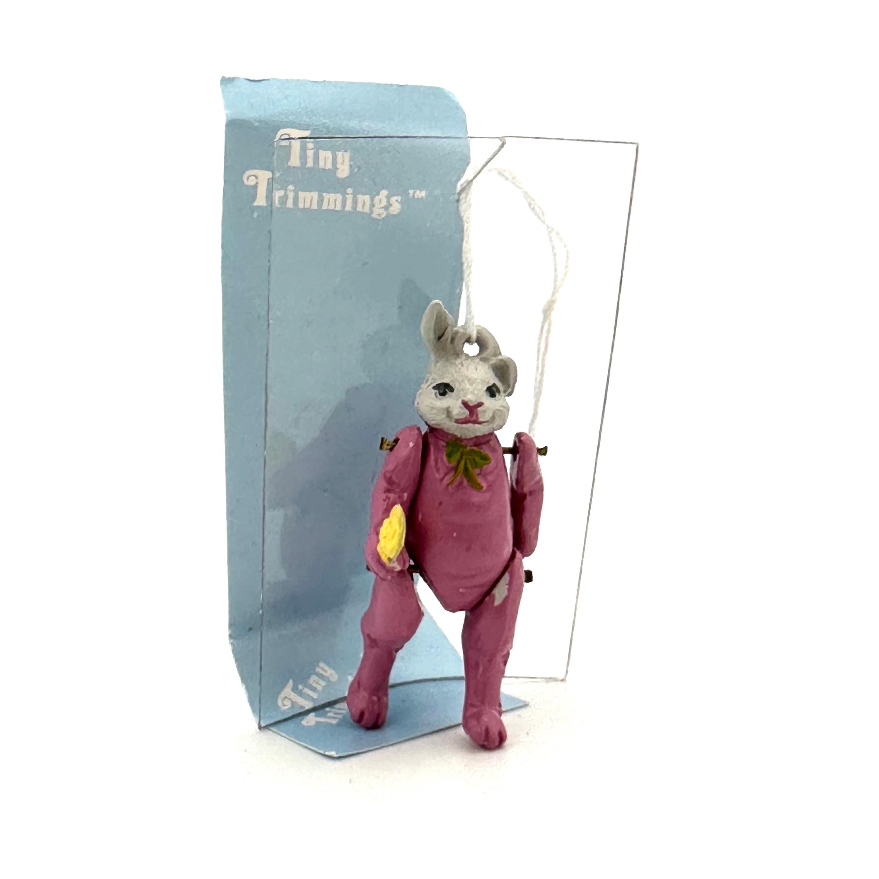 PinkRabbit ① Dept 56 Tiny Trimmings Mini Hand Painted Pewter Ornament