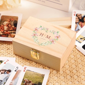Benutzerdefiniertes Deck von Spielkarten in Box, Einzigartige Fotoalbum Alternative, Foto Spielkarten Deck, Geschenk für Familie, Paare, Weihnachtskarten Deck